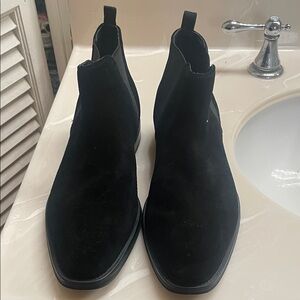 Aldo Black Suede Chelsea Boots
